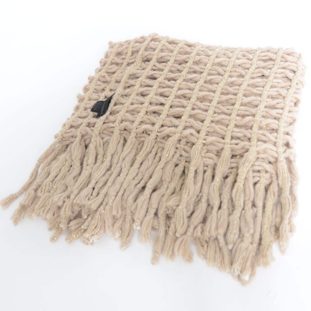 Steve Madden*INFINITY*Loop Scarf*Tan Fringe